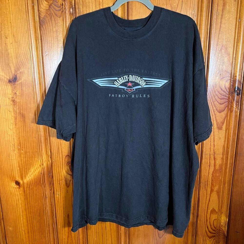 Harley-Davidson 3XL Y2K T Shirt Black Regular